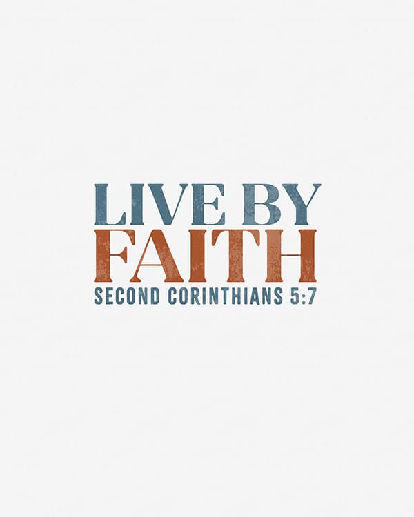 live by faith art poster