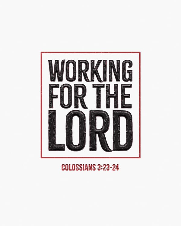 working for the lord art poster