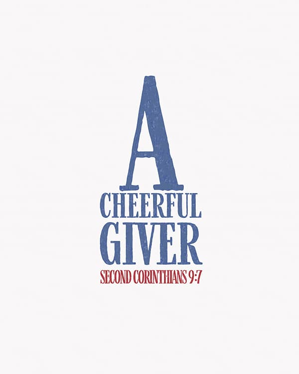 a cheerful giver art poster