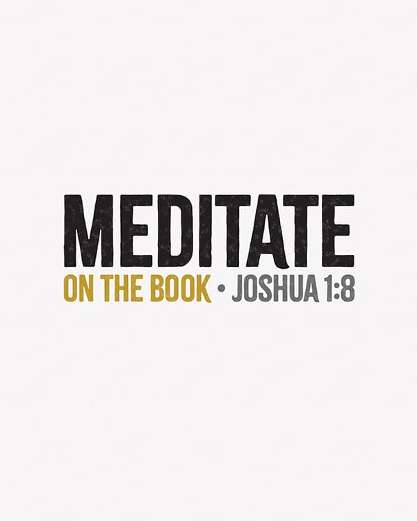 meditate on the book art poster