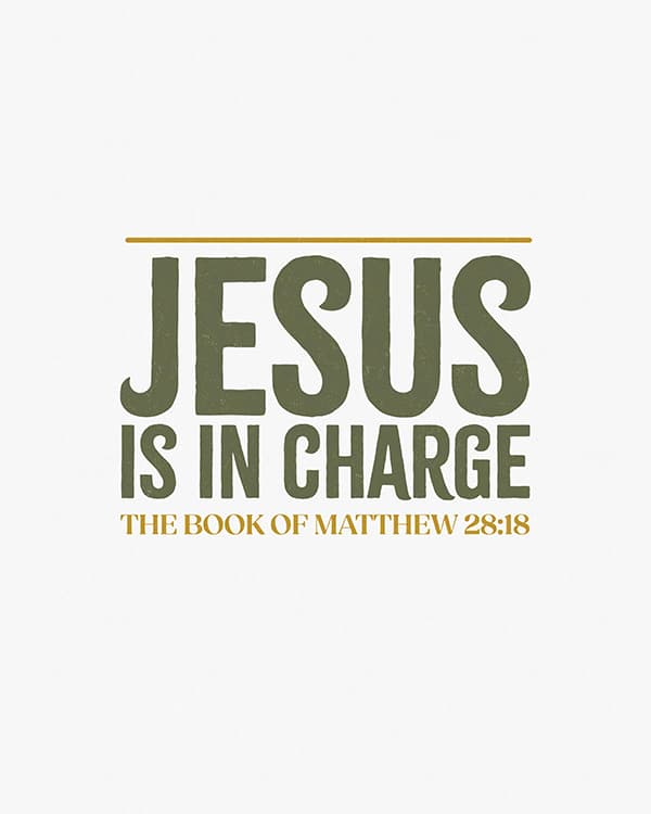 jesus is in charge art poster