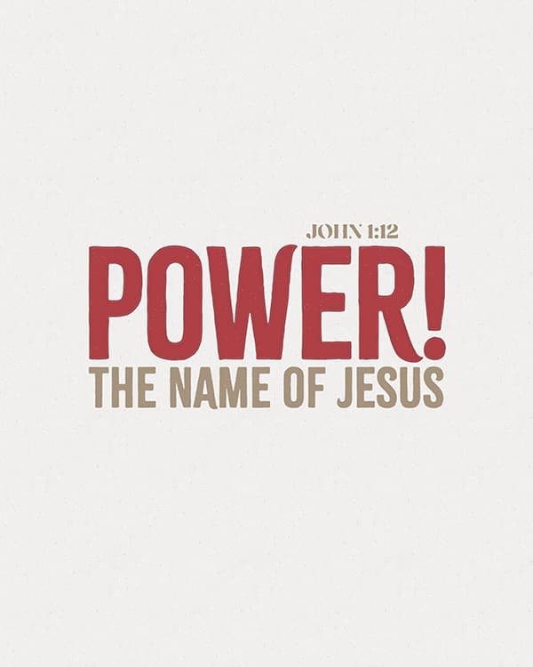 power the name of jesus art poster