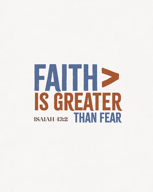 faith is greater than fear art poster