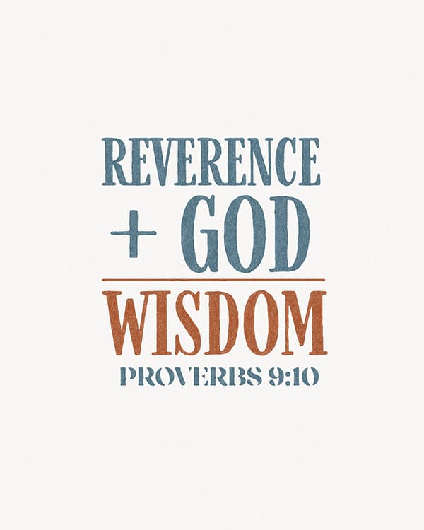 reverence plus god equals wisdom art poster
