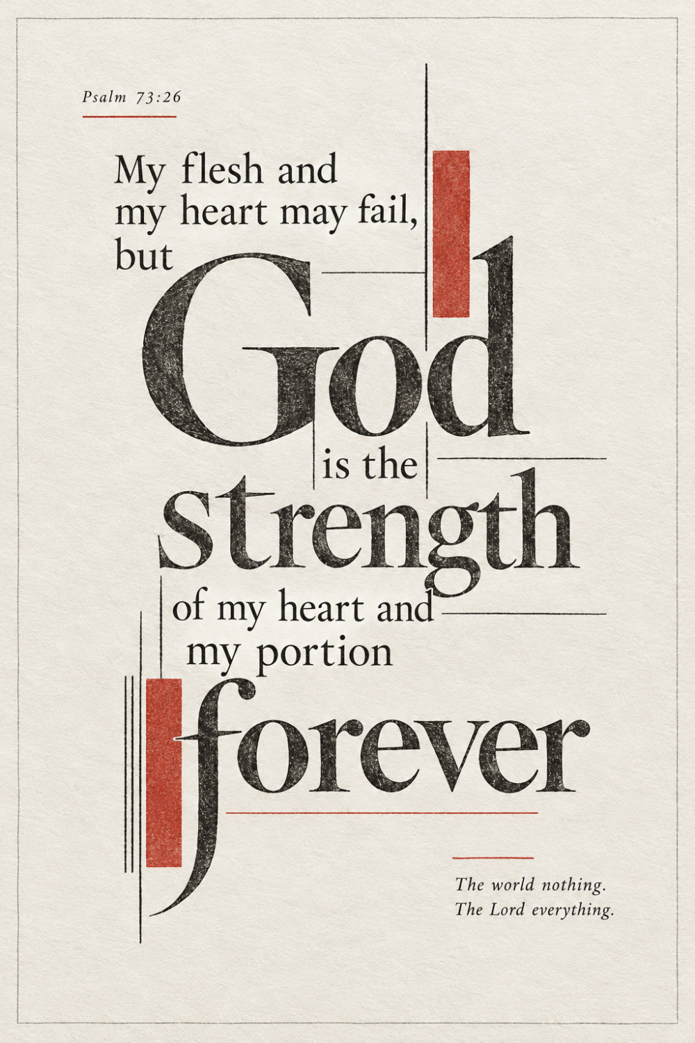 166a the world nothing the lord everything art poster