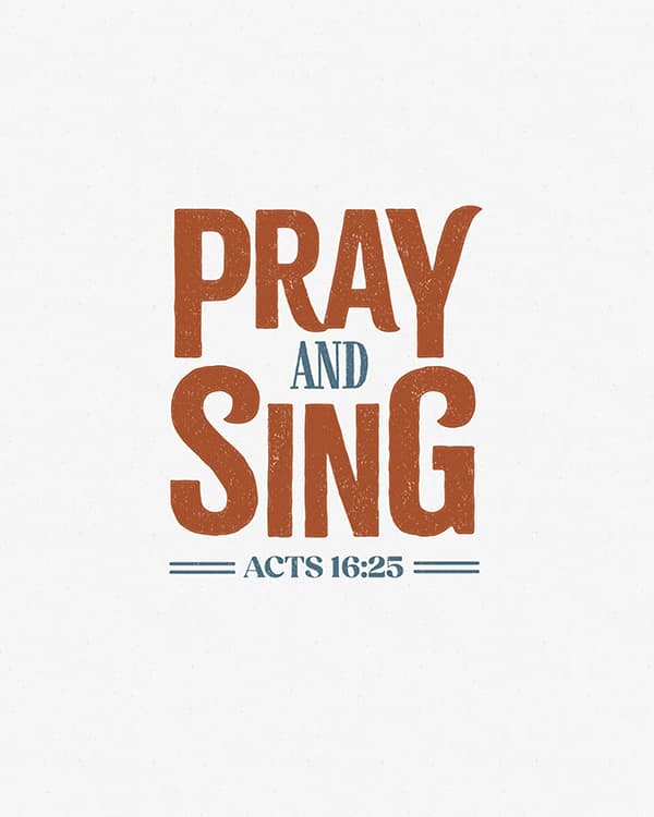 pray and sing art poster