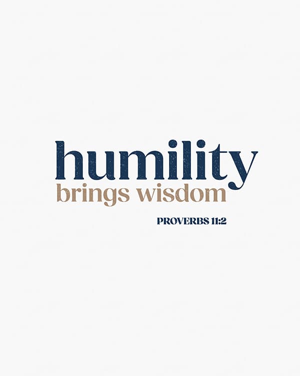 humility brings wisdom art poster