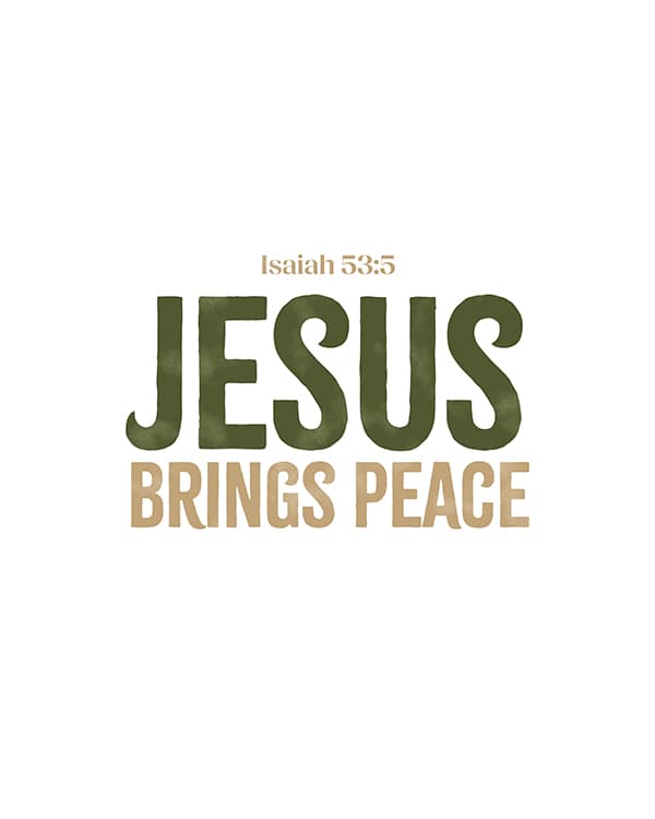 jesus brings peace art poster