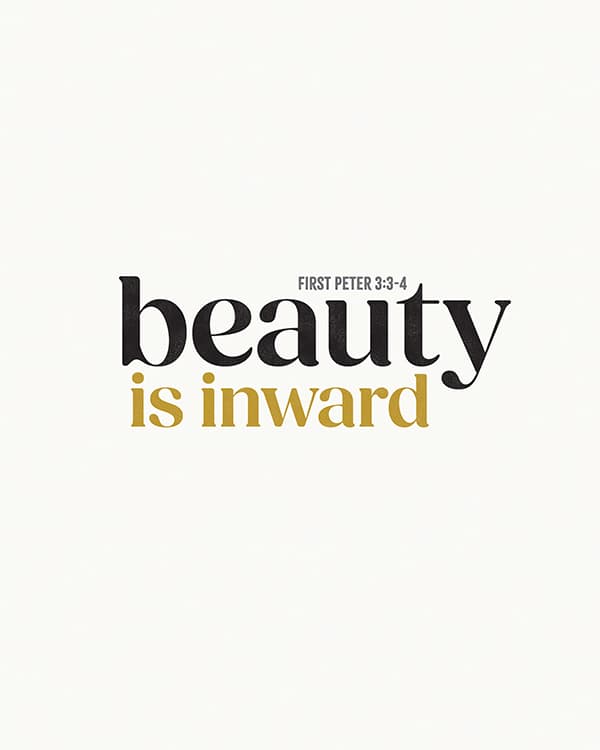 beauty is inward art poster