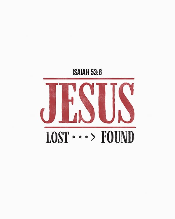 lost jesus found art poster