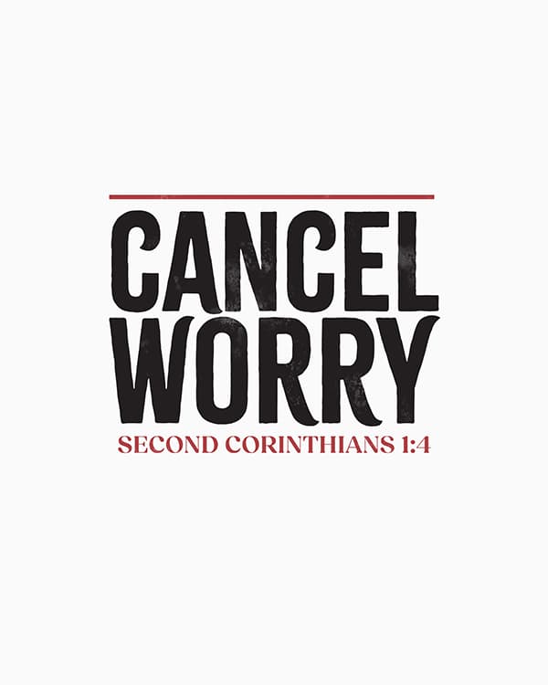 cancel worry art poster