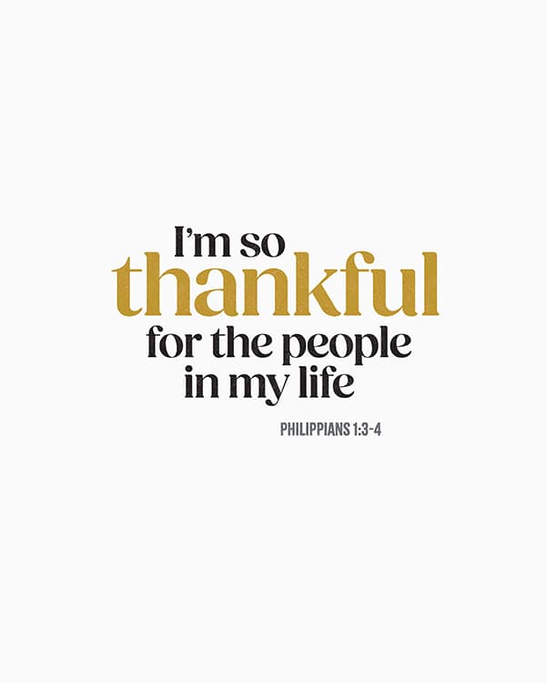 im so thankful for the people in my life art poster