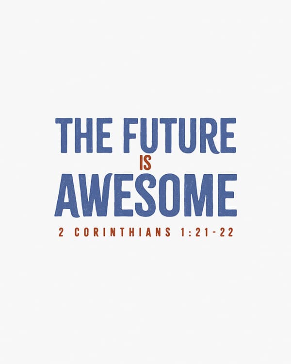 the future is awesome art poster