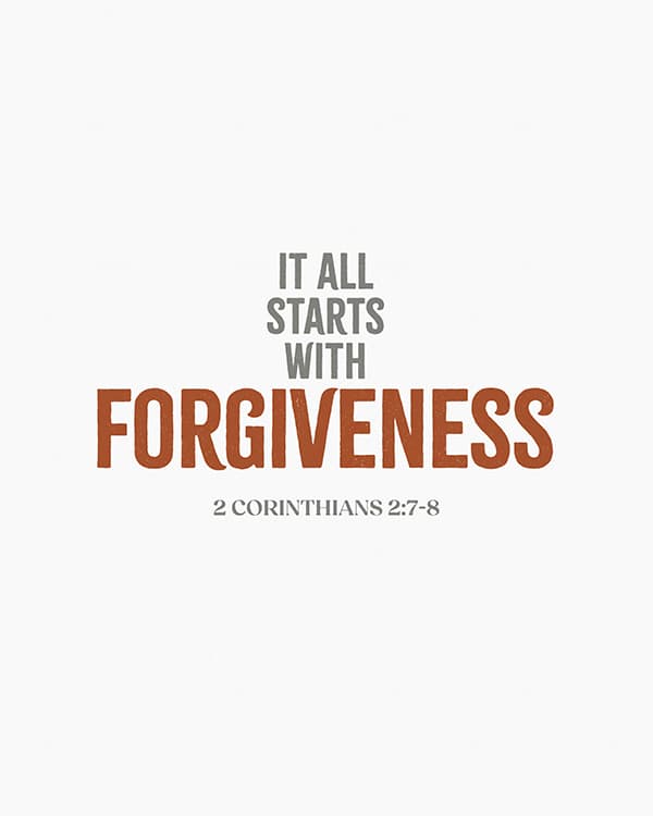 it all starts with forgiveness art poster