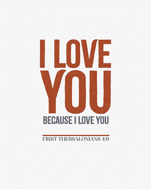 i love you because i love you art poster