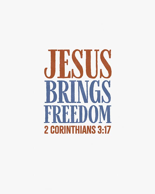 jesus brings freedom art poster
