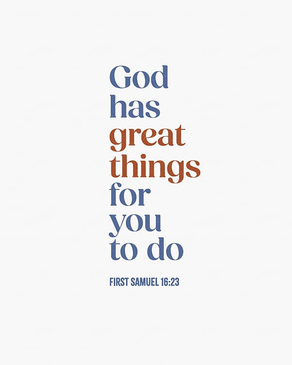 god has great things for you to do art poster
