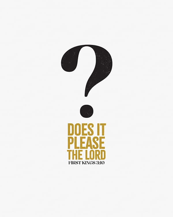 does it please the lord art poster