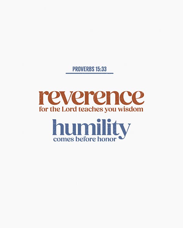reverence for the lord teaches you wisdom art poster