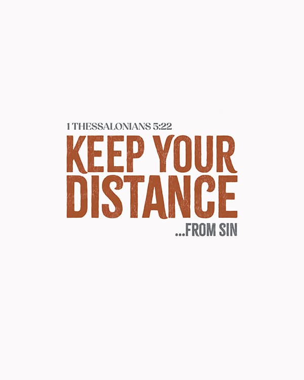 keep your distance from sin art poster