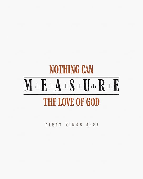 nothing can measure the love of god art poster