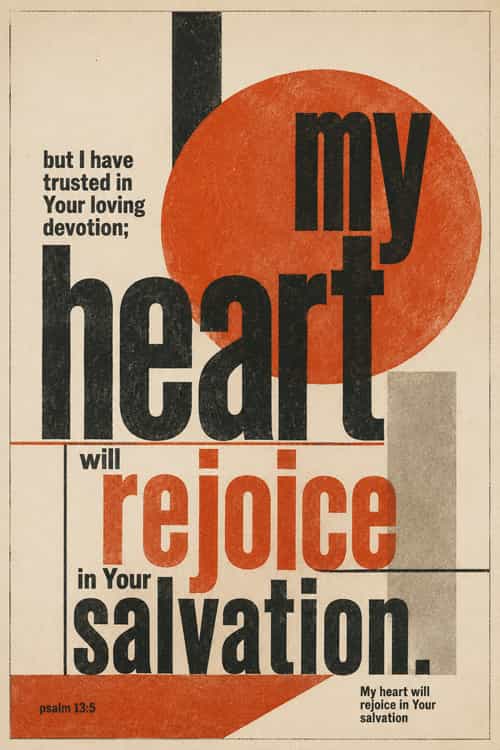 275a my heart will rejoice in your salvation art