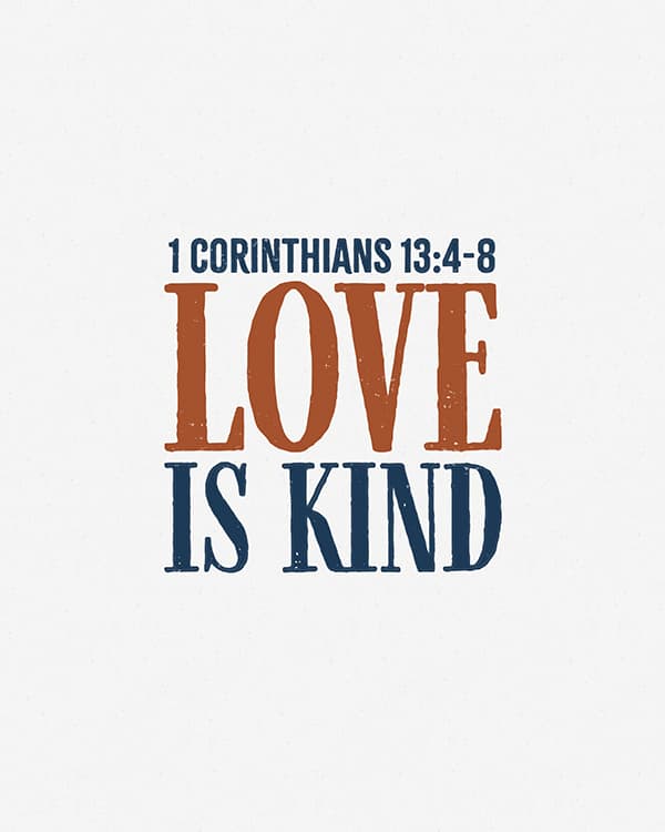love is kind art poster