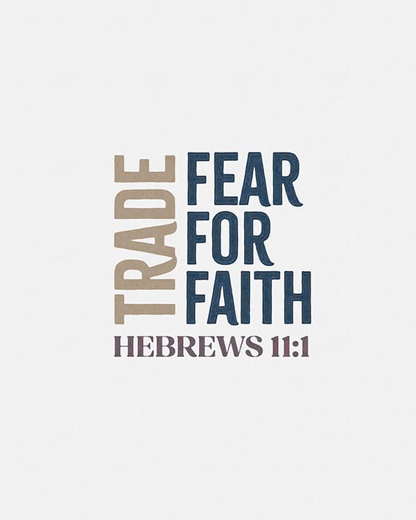 trade fear for faith art poster