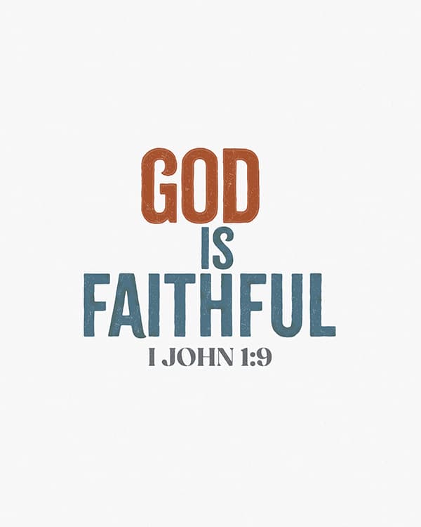 god is faithful art poster