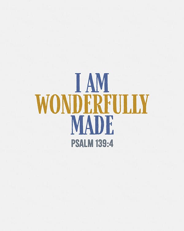 i am wonderfully made art poster