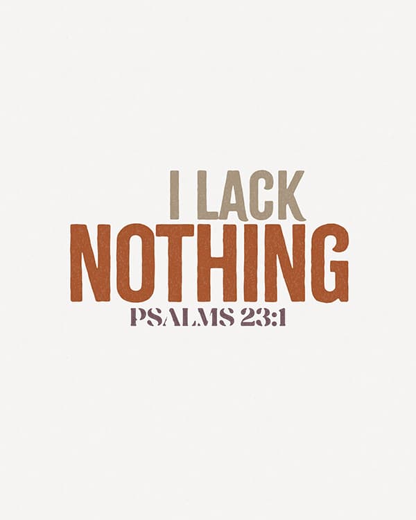 i lack nothing art poster