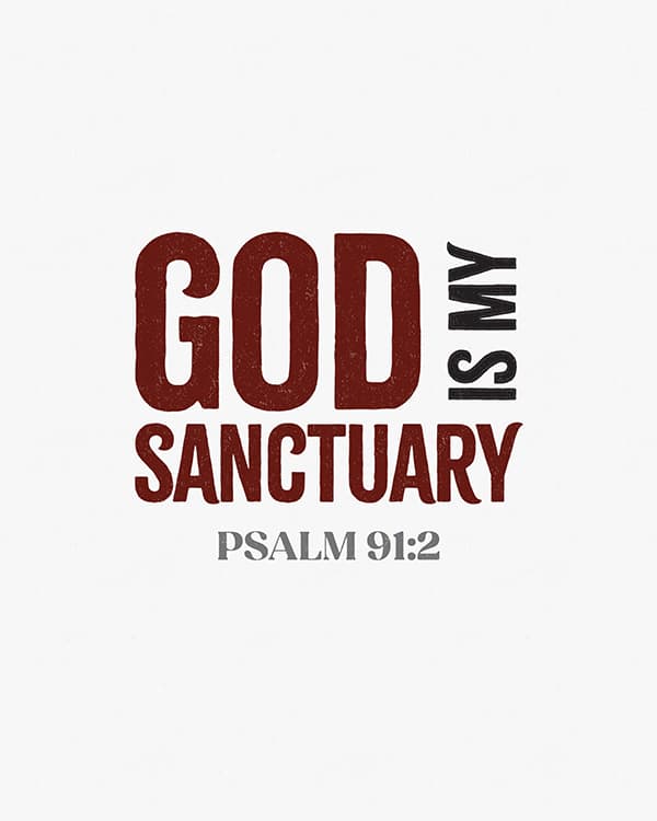 god is my sanctuary art poster