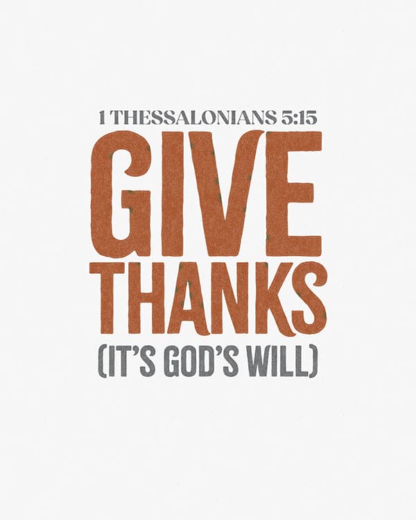 give thanks its gods will art poster