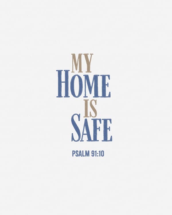 my home is safe art poster