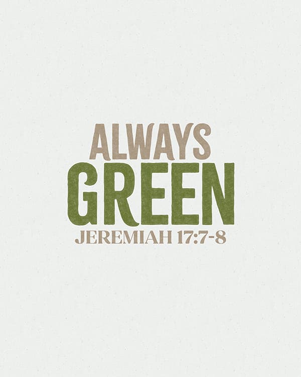 always green art poster