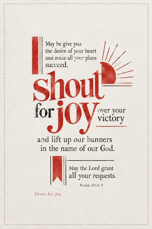 99a shout for joy art